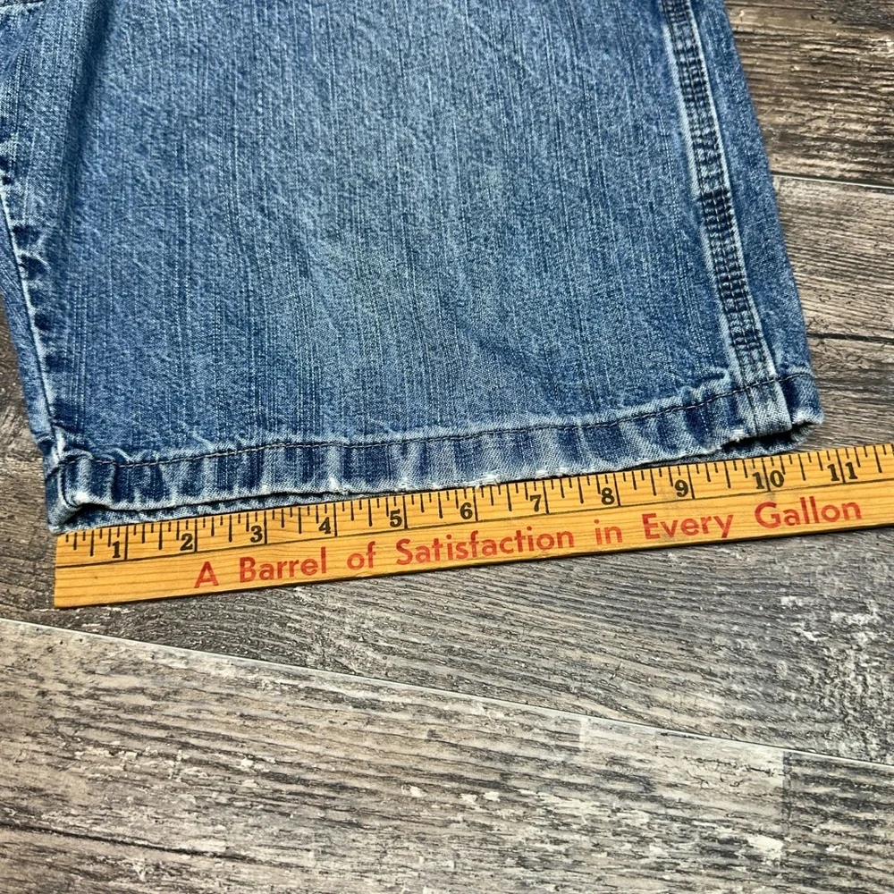 Wrangler Carpenter Shorts 34 Denim Workwear Utility Y2K Fade